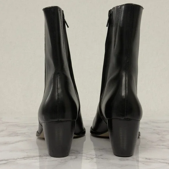 Matisse Caty Leather Booties Size 8 Black Leather Pointed Toe Ankle Boots - Picture 8 of 15
